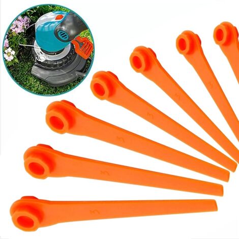 50 Lames Plastique Pour Coupe-bordures Gardena - Compatibles RotorCut, Remplacement Fil Nylon - Pour Débroussailleuse Sans Fil