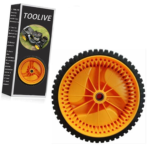 Roue de tondeuse Universelle 200 mm avec 4 bagues de réduction ROU0003 JR