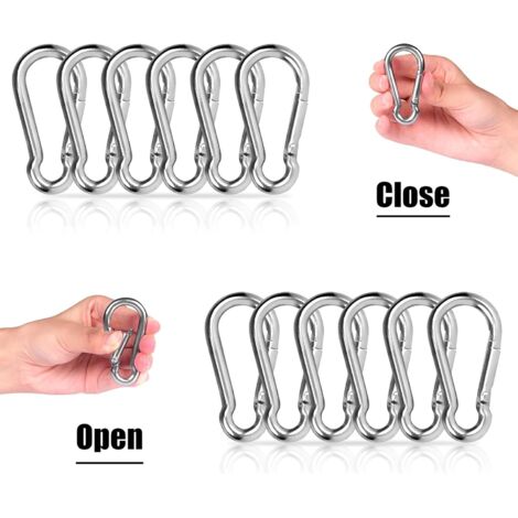 Osculati Lot de 10 Mousquetons inox à gâchette pour sangle 30 mm OSC-09.252.30 - Comptoir Nautique