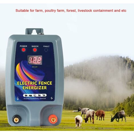 Kit de clôture électrique, Clôture électrique pour bétail, animaux, électrificateur de clôture, haute puissance, 3 modes d'alimentation pour élevage de volailles