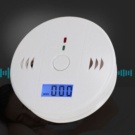 Détecteur de monoxyde de carbone avec affichage LED / capteur Électronique, Détecteur d'alarme de monoxyde de carbone，(rond)