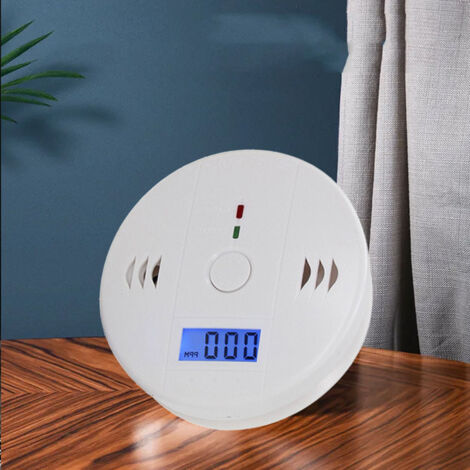 Détecteur de monoxyde de carbone avec affichage LED / capteur Électronique, Détecteur d'alarme de monoxyde de carbone，(rond)