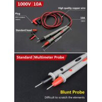Câbles De Test Pour Multimètre - 1,2 M, 1000V/20A, Silicone Souple - Compatibles Pinces Ampèremétriques