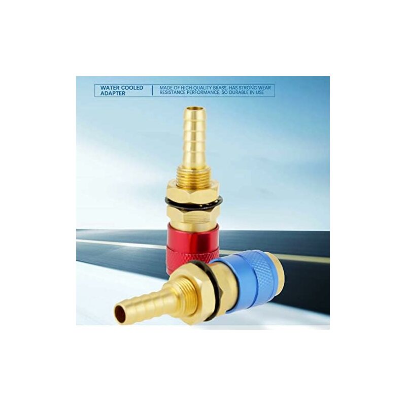 2 Connecteurs Rapides Gaz/Eau 8mm - Pour Soudure MIG/TIG