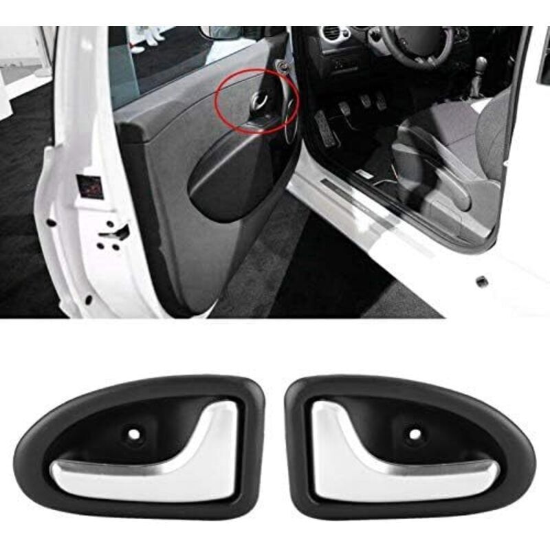 Couvercle De Poignée De Porte Intérieure Chromée Pour Renault Clio, Scénic, Trafic - Référence 8200915599, Paire De 2