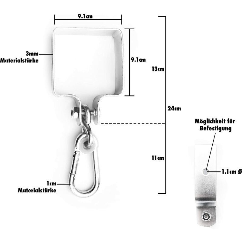 Lot De 2 Crochets De Balançoire En Acier Inoxydable 304 Pour