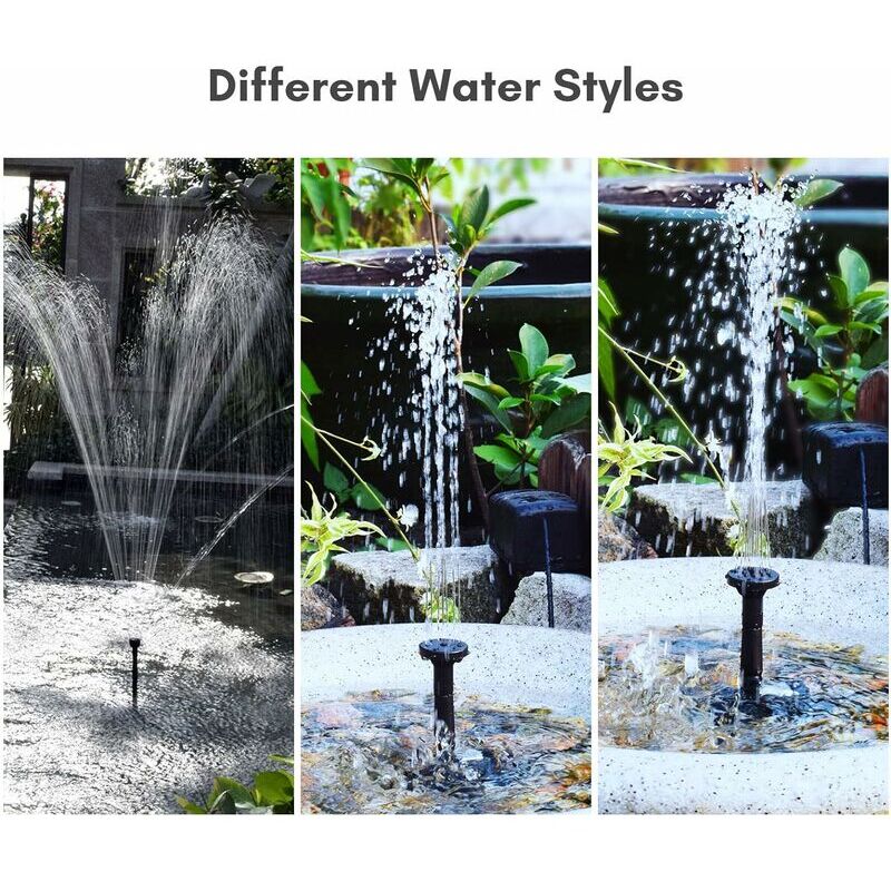 Pompe étang énergie Solaire Pompe à Eau Solaire Emiif 10W - Submersible Avec Filtre - Hauteur Levage 2.5m - Pour Bassin/Aquarium Pompe étang Poissons