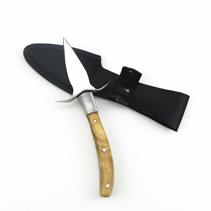 Couteau à huîtres en acier inoxydable manche en bois coloré couteau à  huîtres ouvert outil de coquille couteau à huîtres-2pcs-rouge