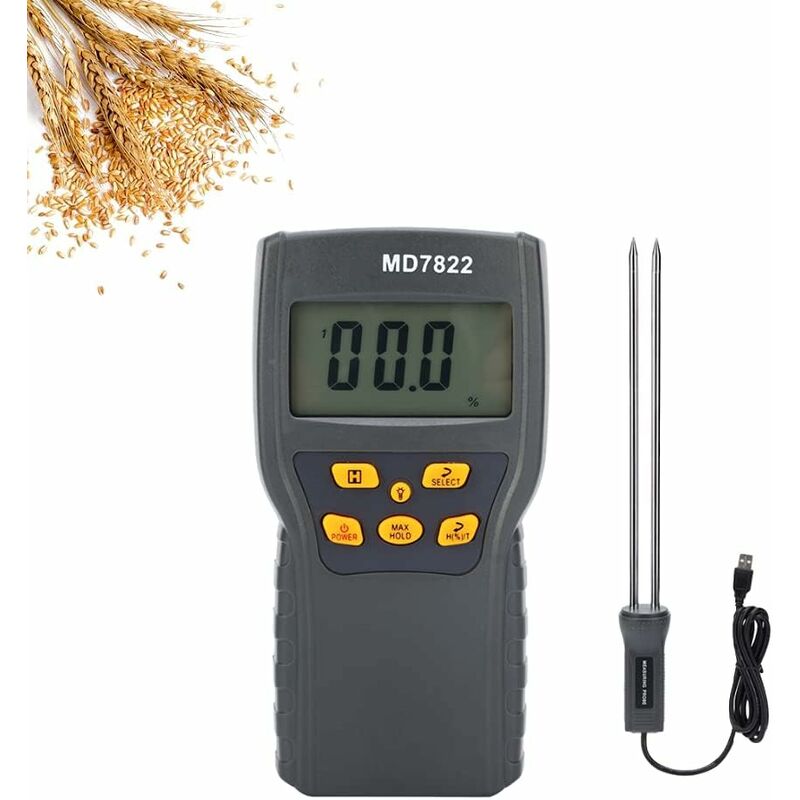 Humidimètre numérique portable pour grains de riz, maïs de riz et