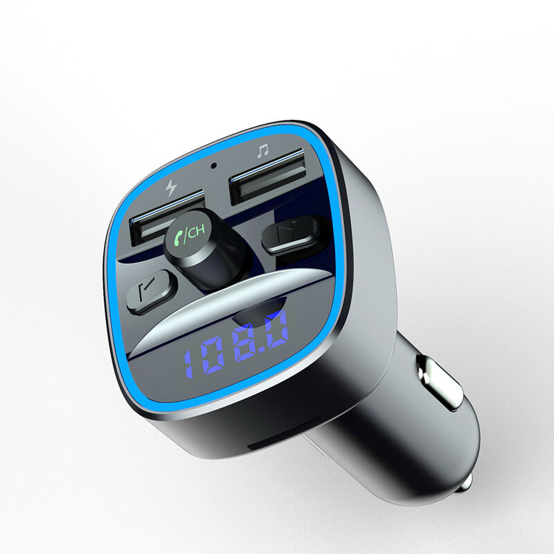 Transmetteur FM Bluetooth pour voiture, kit adaptateur récepteur radio sans  fil pour lumière ambiante bleue avec