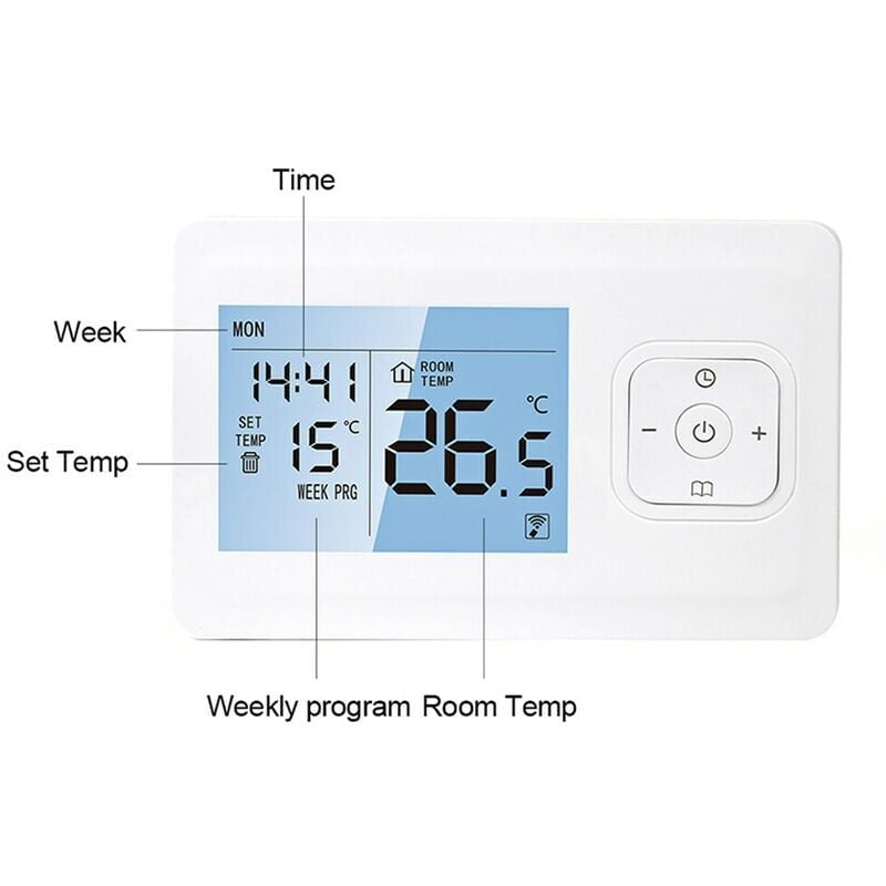 Thermostat d'Ambiance Sans Fil Contact sec Programmable Easy Control R  Chaffoteaux Compatible toutes chaudières