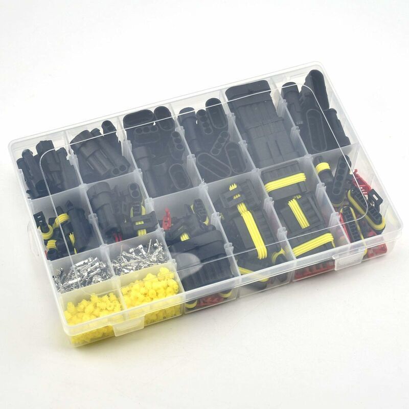 Kit De Connecteurs De Broches Automobiles Avec Outil De Sertissage De Fil, Broches De Borne 1/1, 5/1,8/2,2/2,8/3,5mm Avec Kit D'outils De Retrait De Broches, 718 Pièces