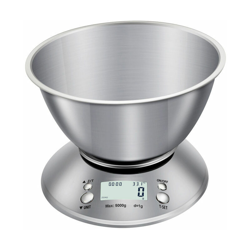 Balance numérique de Cuisine 5 kg avec Bol Amovible en Acier