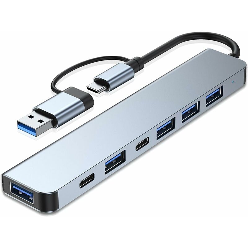 Répartiteur USB, Hub USB 7 Ports Robuste En Alliage D'aluminium 5