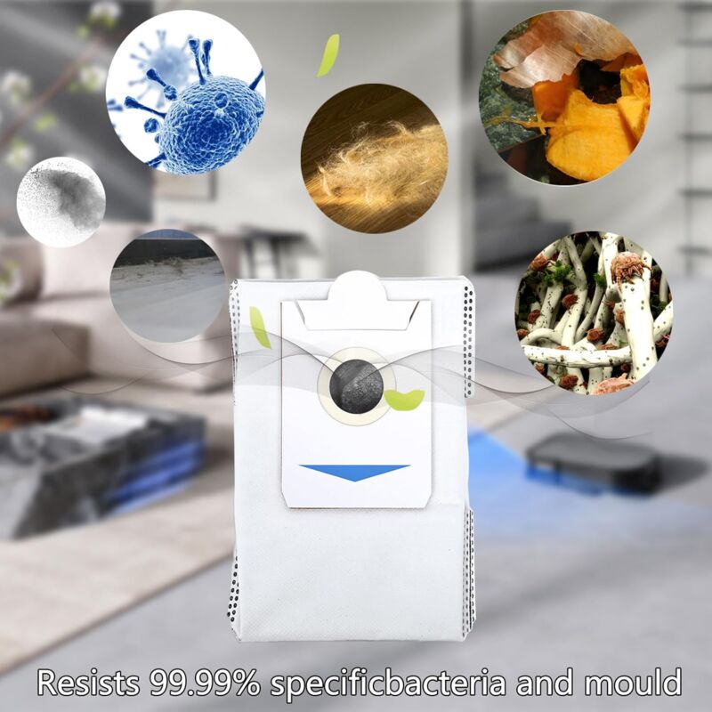 Lot De 10 Sacs à Poussière 3L Antibactériens Pour ECOVACS DEEBOT X2 Omni - Rechange Pour Station Tout-en-un