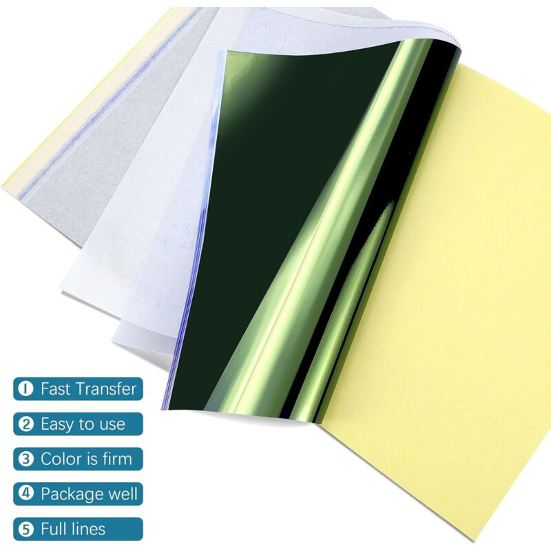 Papier De Transfert Thermique Pour Tatouage OZER - Lot De 25 Feuilles A4 - Pour Machine Thermique Ou Main Levée
