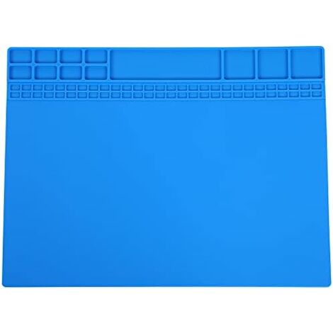 Tapis De Soudure Magnétique En Silicone HPFIX 44x30 Cm - Résiste à 500°C - Bleu - Idéal Pour Réparations électroniques (PCB, Téléphone, Ordinateur)
