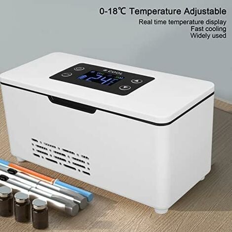 Mini glacière électrique portable à insuline, étui de réfrigérateur pour  tablette de pharmacie, boîte de rangement