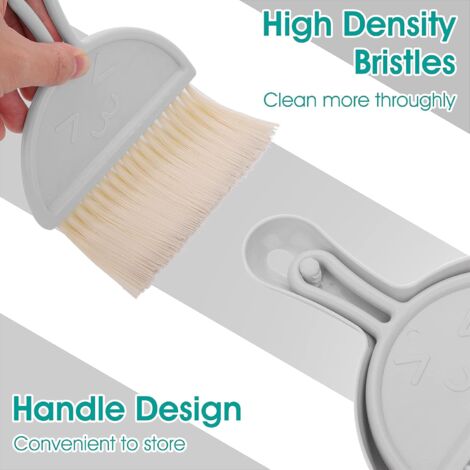 Lot de 2 mini balais de bureau, balai, brosse, pelle à poussière, mini