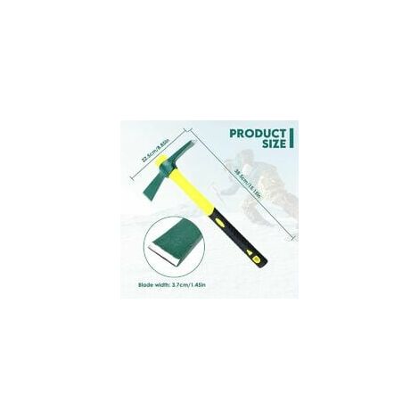 Pioche De Jardin Double Tête - 15.7 Pouces, Acier Carbone, Pour Désherbage, Creusage, Semis - 4