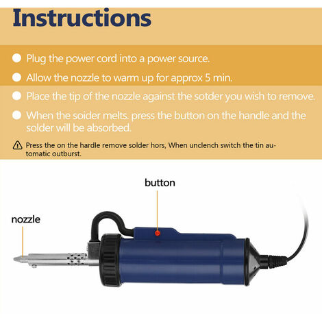 Pompe à Dessouder, Ventouse électrique Automatique à Souder R 30W