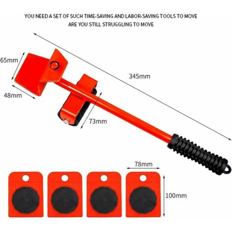 Set de roulettes de meubles 4x Chariot de transport de meubles Aide au  transport - 5