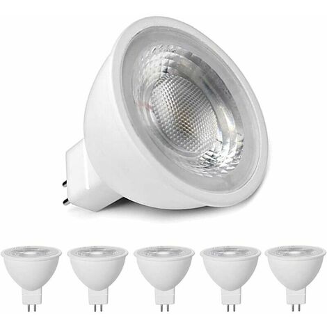 Lampes LED MR16 blanc chaud 3000K, MR16 GU5.3 LED 5W remplacement pour  lampe halogène 50W