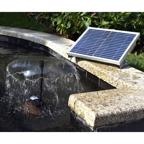 Fontaine solaire, pompe d'étang solaire 1.4w avec 4 effets, hauteur  maximale 70cm, pompe solaire, pompe de fontaine flottante solaire pour  étang de jardin ou fontaine d'aquarium B