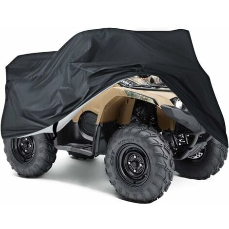Housse Bâche Protection pour Moto Quad ATV Extérieure Anti -UV XXXL Noir