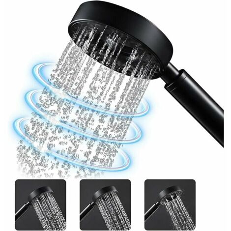 Flexible De Douche Noir 200 Cm Acier Inox Antitorsion Connexion, Flexible De Dou