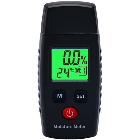 Testeur Humidité Bois Humidimètre Murs Détecteur d'Humidité Numérique  Tilswall sans Aiguille Hygromètre Alarme avec Batterie et Écran LCD