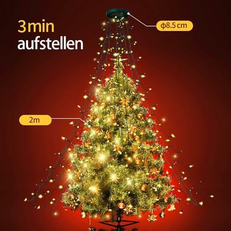 GUIRLANDE LUMINEUSE SAPIN Noel,2M x 16 Guirlandes Chaîne Lumineuse 400 LED  8 Mod EUR 46,49 - PicClick FR