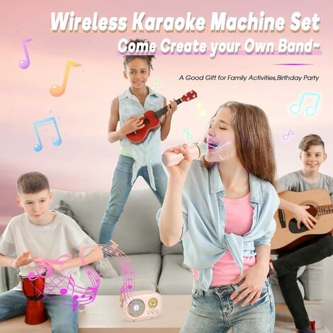 Micro Karaoke Enfant, Cadeau Fille 4-12 Ans Anniversaire Jouet Fille 4-12  Ans