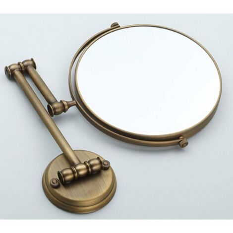 JALAL Miroir Mural Grossissant 3X – Miroir Rasage Salle De Bain Pivotant 360°, Bras Extensible 30 Cm