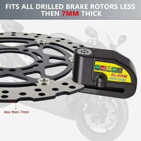 Bloc Disque Alarme Antivol Moto Bloque Disque Scooter Disc Lock Avec
