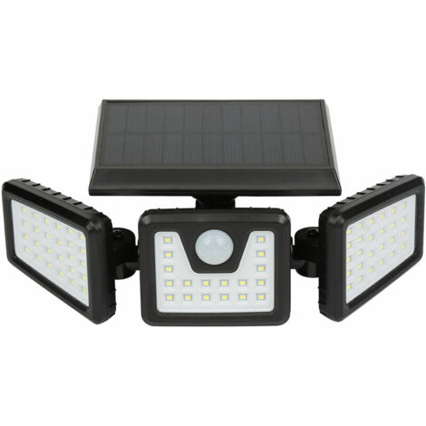 Lampe d'extérieur à capteur de mouvement solaire, 70 lampes d'extérieur à LED blanc froid 650LM, lampe d'extérieur solaire 2200mAh, LED solaire d'extérieur étanche IP65