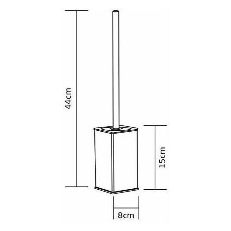 Porte-brosse WC carré en acier inoxydable 304 (noir)