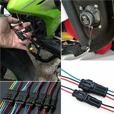 Kit de connecteurs de fil électrique, facile à installer, kit de prise de  connecteur de fil automatique de moto de voiture étanche pour scooters