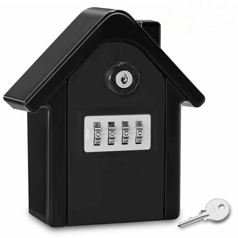 Boîte à clés extérieure, boîte à clés verrouillable avec code numérique,  armoire à clés à 36 crochets numérotés, couvercle de clé pour cacher une  clé