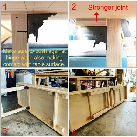 Lot De 4 Charnières De Table Pliantes Autobloquantes Pour Pieds Pliants, Bancs Pliants