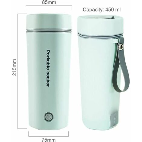 Portable Mini Bouilloire Voyage Automatique Bouilloire Électrique 400ml  300w Tasse chauffante Blanc