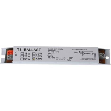 T8 220-240V AC 2x58W Ballast électronique à Large Tension Ballasts de Lampe Fluorescente Ballasts électroniques,Lampe germicide UV
