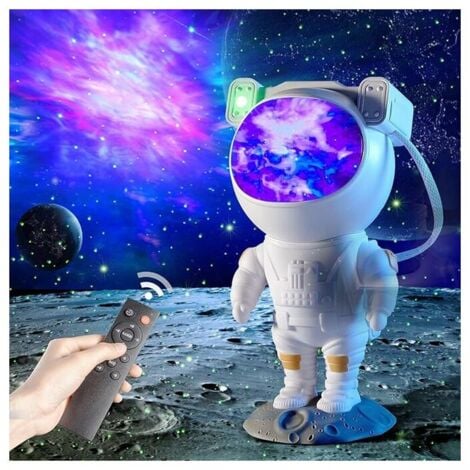 Astronaute Projecteur Galaxy Night Light, Projecteur de Galaxie D'astro  Starry Sky Veilleuse avec Nébuleuse, Minuterie