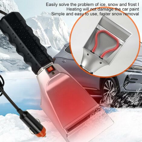 Grattoir à glace chauffant pour voiture – Grattoir à glace électrique  chauffant pour pare-brise de voiture