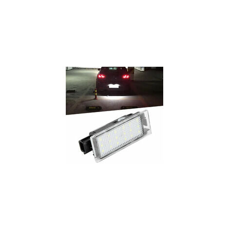 Lot de 2 feux de plaque d'immatriculation LED pour voiture Twingo/Clio /Megane/Lagane