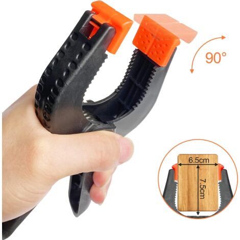 Relaxdays Lot De 8 Pinces De Serrage, écartement 7 Cm, Force De Serrage