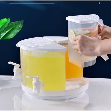 Distributeur De Boisson 5,3 L Avec Robinet - Pour Réfrigérateur, Fêtes, Maison (blanc Ou Vert)