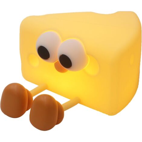 Veilleuse en forme de fromage pour enfants, veilleuse pour chambre à coucher, lampe de nuit en silicone rechargeable par USB pour enfants filles, cadeaux mignons, lampes de décoration de chambre