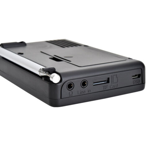 Radio numérique AM FM, radios portables à ondes courtes, tuner numérique et préréglages radio rechargeables, prise en charge des enregistrements Micro SD et AUX,
