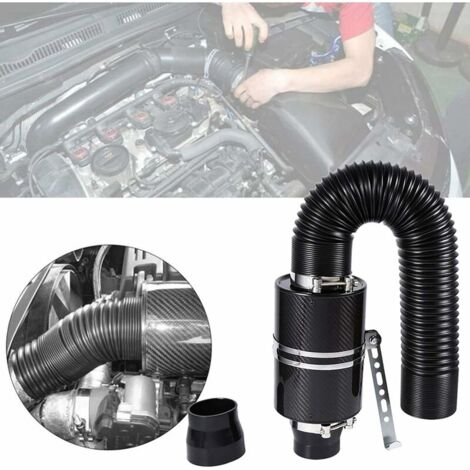 Kit D’admission Air Froid Universel – Filtre à Air En Fibre De Carbone 3 Pouces, Gaine Poudrée